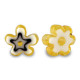 Millefiori-Perlen Blume 5-6x3mm - Yellow